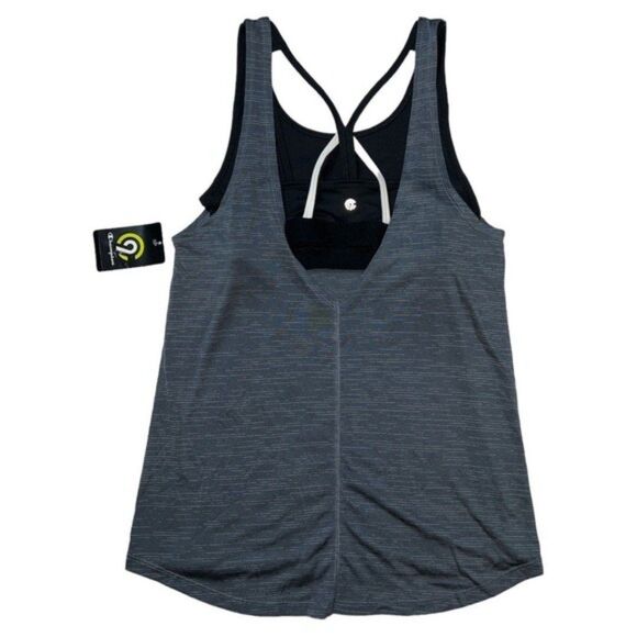 Champion Gray and Black Built in Bra Tank Top - Picture 2 of 4